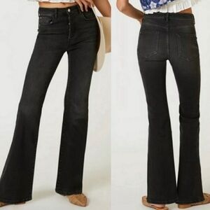 Anthropologie Pilcro The Icon Black Flare Jeans Size 25